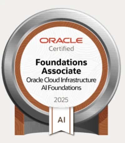 Oracle Cloud Infrastructure 2025 Certified AI Foundations Associate