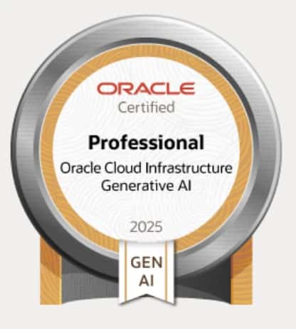 Oracle Cloud Infrastructure 2025 Certified Generative AI Professional