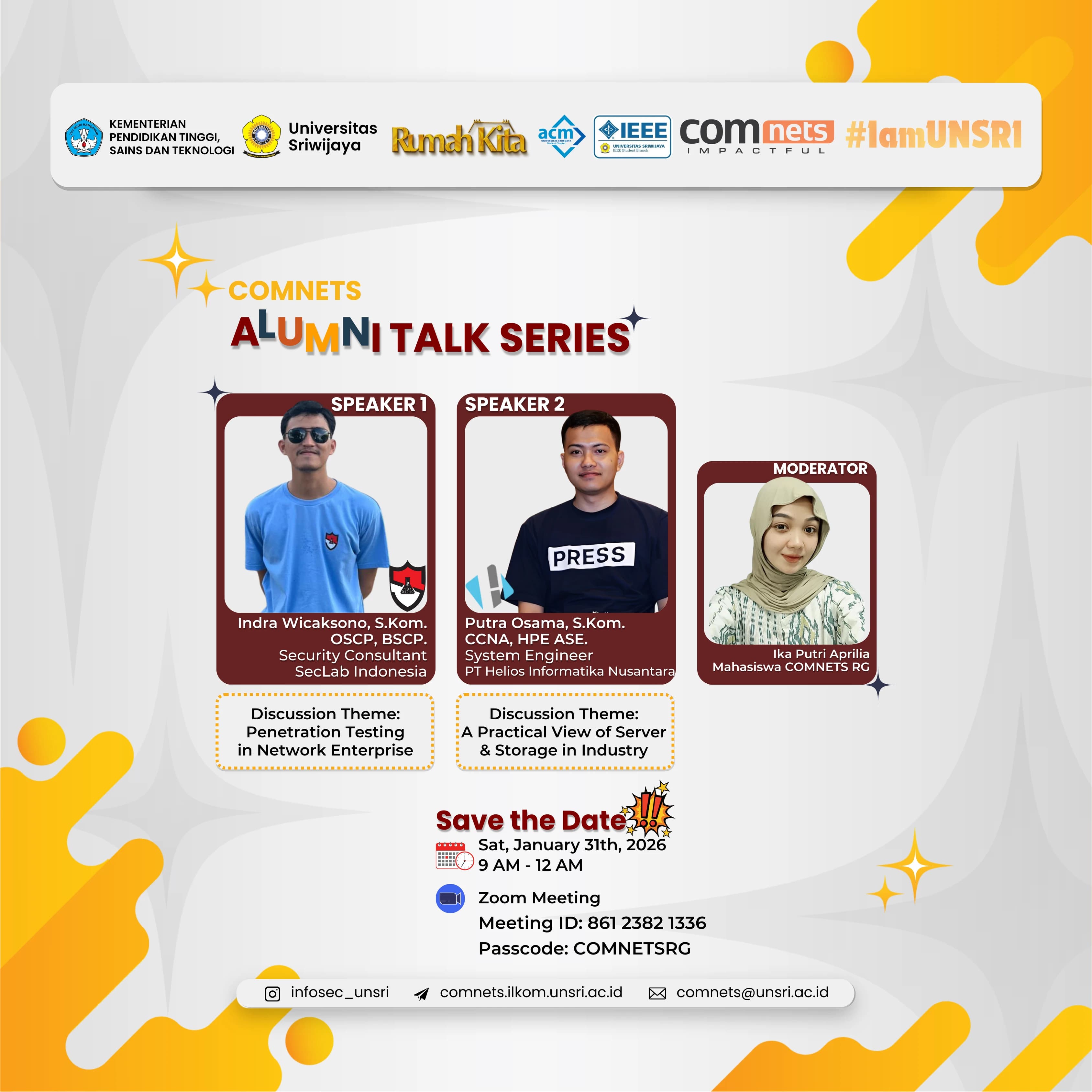 COMNETS RG Holds Alumni Talk Series Webinar: Bridging Academic Research and Industry Needs