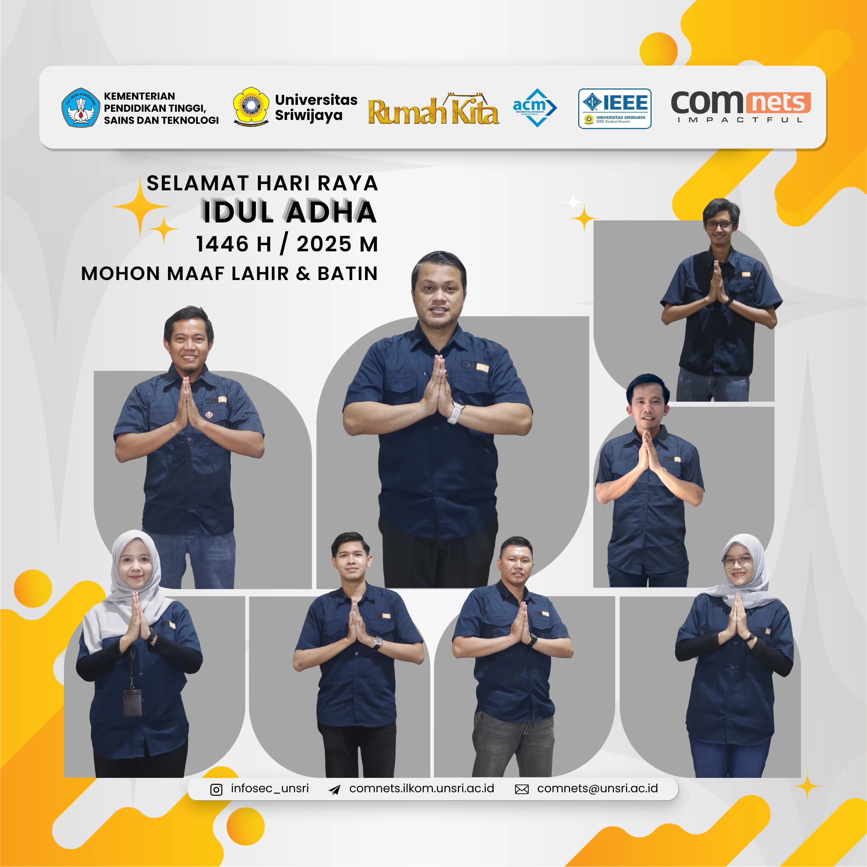 Maknai Ketulusan Berbagi, COMNETS RG Ajak Civitas Akademika Jadikan Idul Adha Momentum Menebar Solusi Bermanfaat