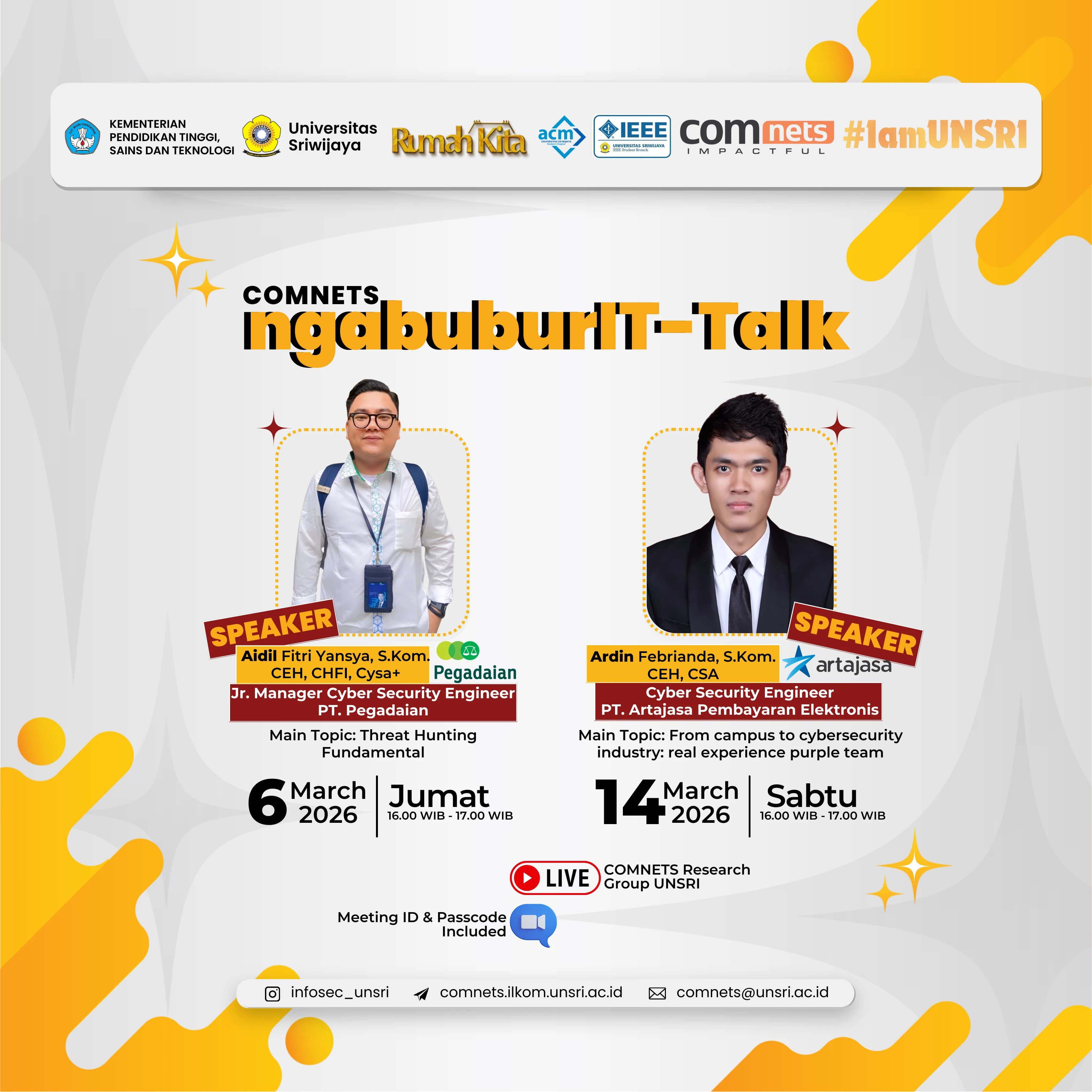 COMNETS RG Siapkan Kejutan Silaturahmi dan Sharing Ilmu Bareng Alumni Top!