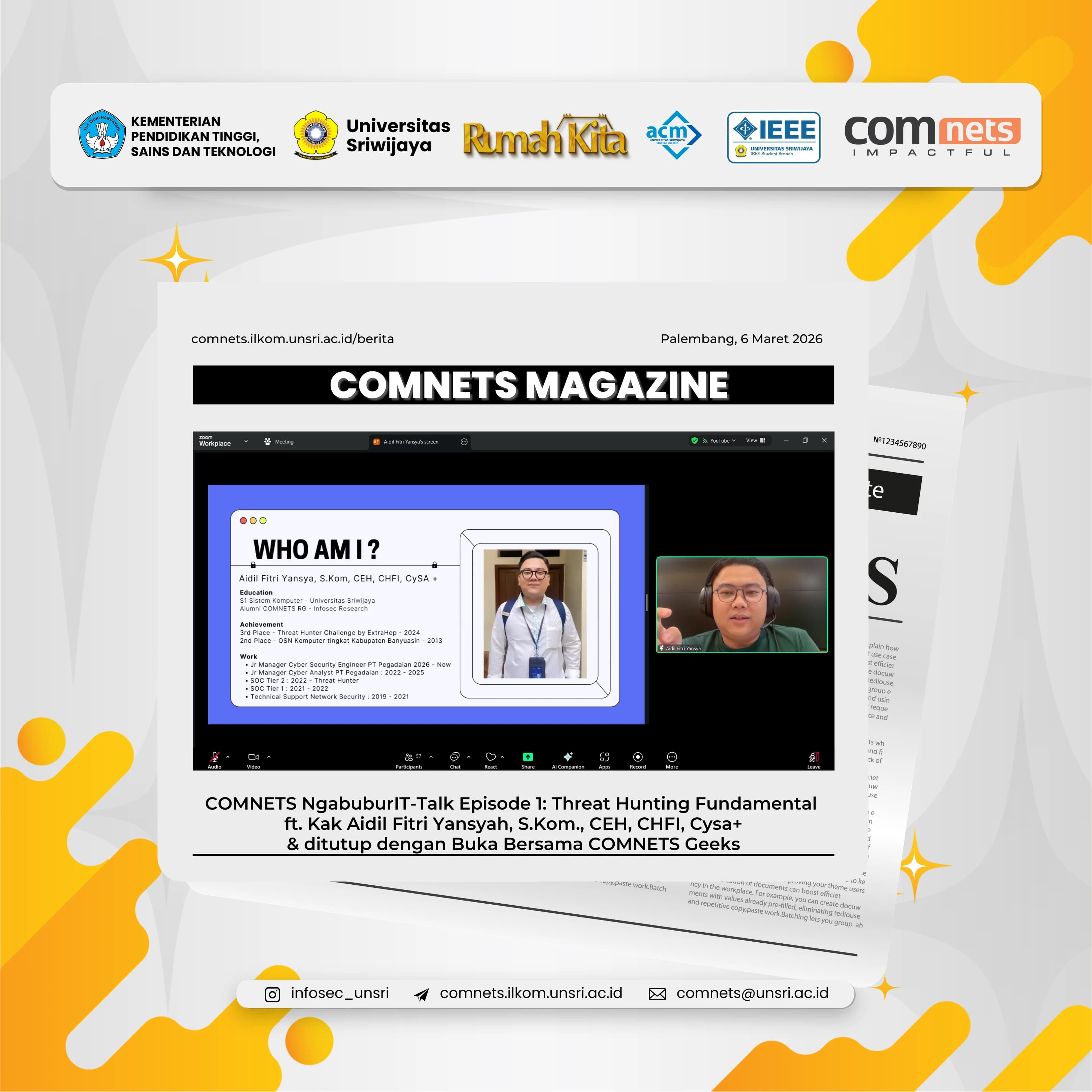 COMNETS NgabuburIT-Talk Ep. 1: Dari Alumni untuk Almamater, Perkuat Insting Keamanan Siber Menjelang Berbuka