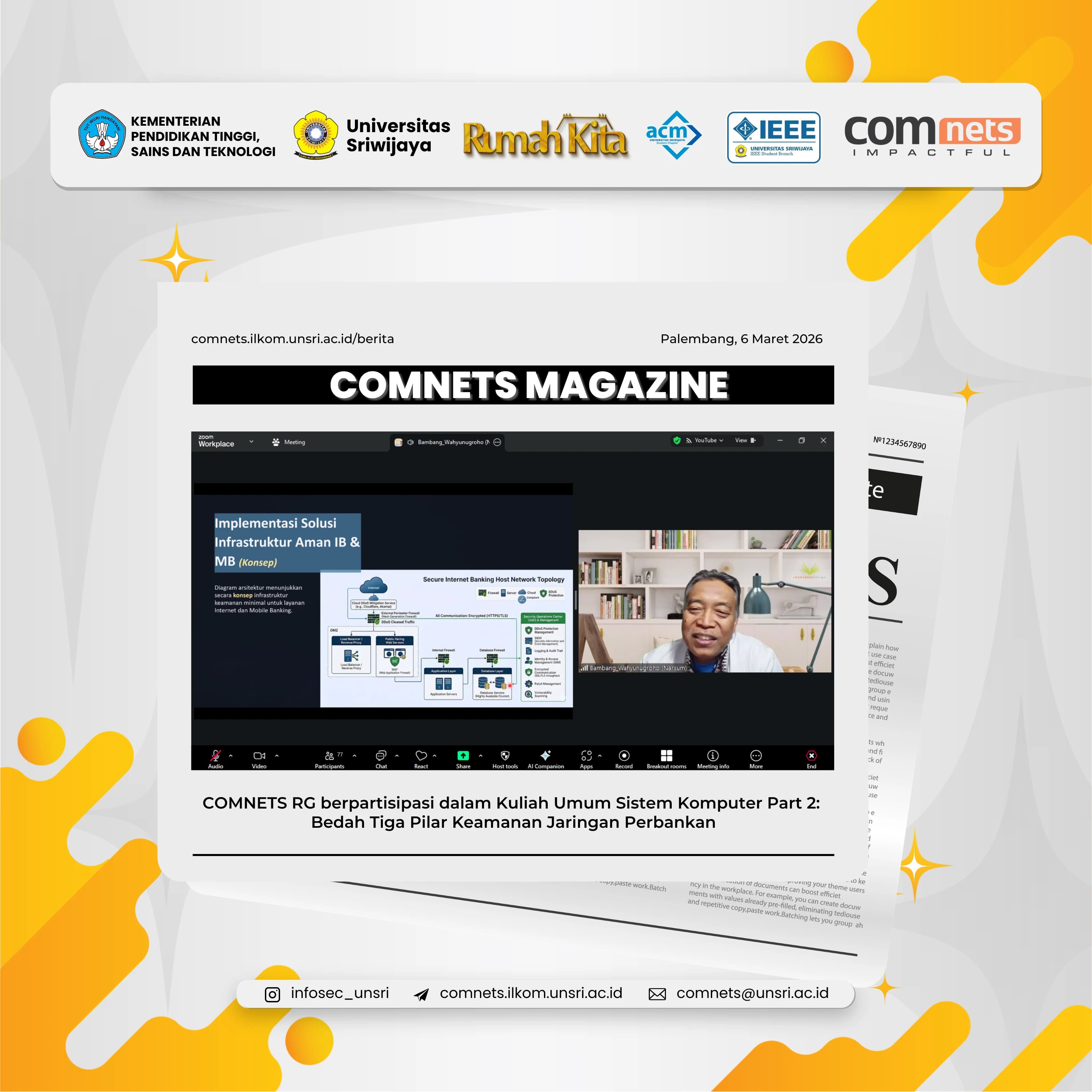 Kupas Insiden Siber Ratusan Miliar & Tiga Pilar Keamanan Jaringan Perbankan | Kuliah Umum Sistem Komputer Part 2