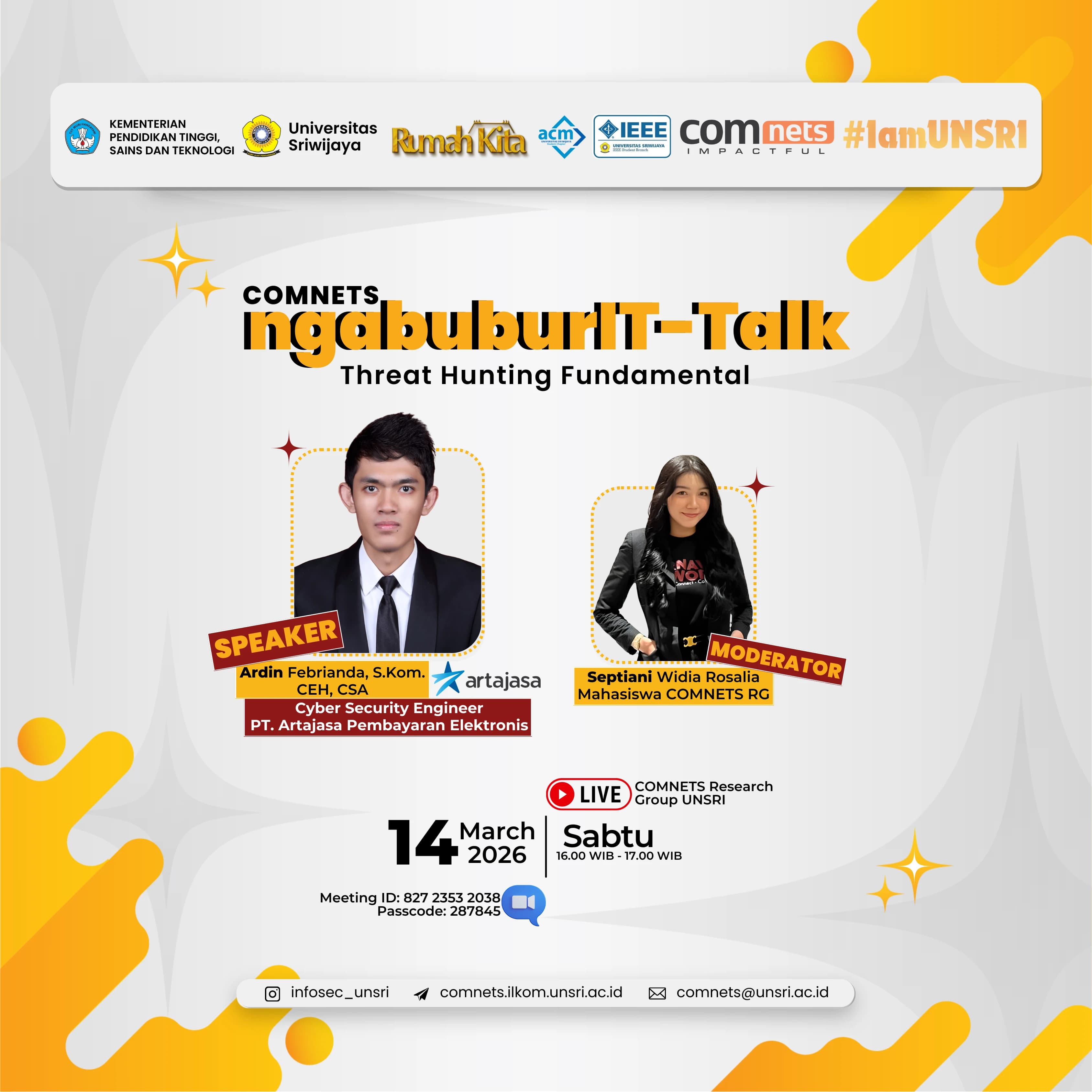 Tutup Rangkaian NgabuburIT-Talk Tahun Ini, COMNETS RG Hadirkan Pakar IT Profesional untuk Upgrade Wawasan Mahasiswa