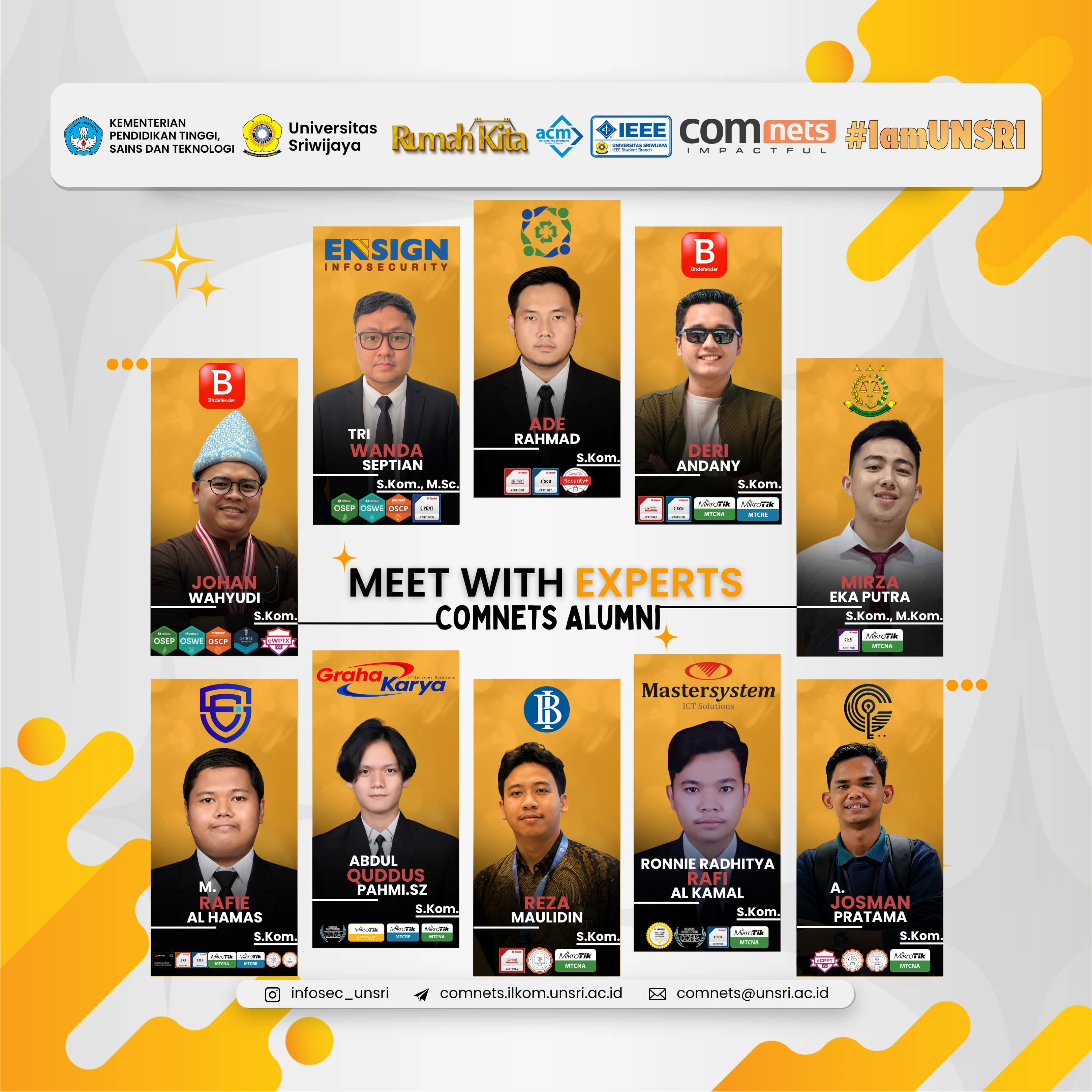 COMNETS RG Hadirkan 10 Alumni untuk Berbagi Studi Kasus Dunia Industri