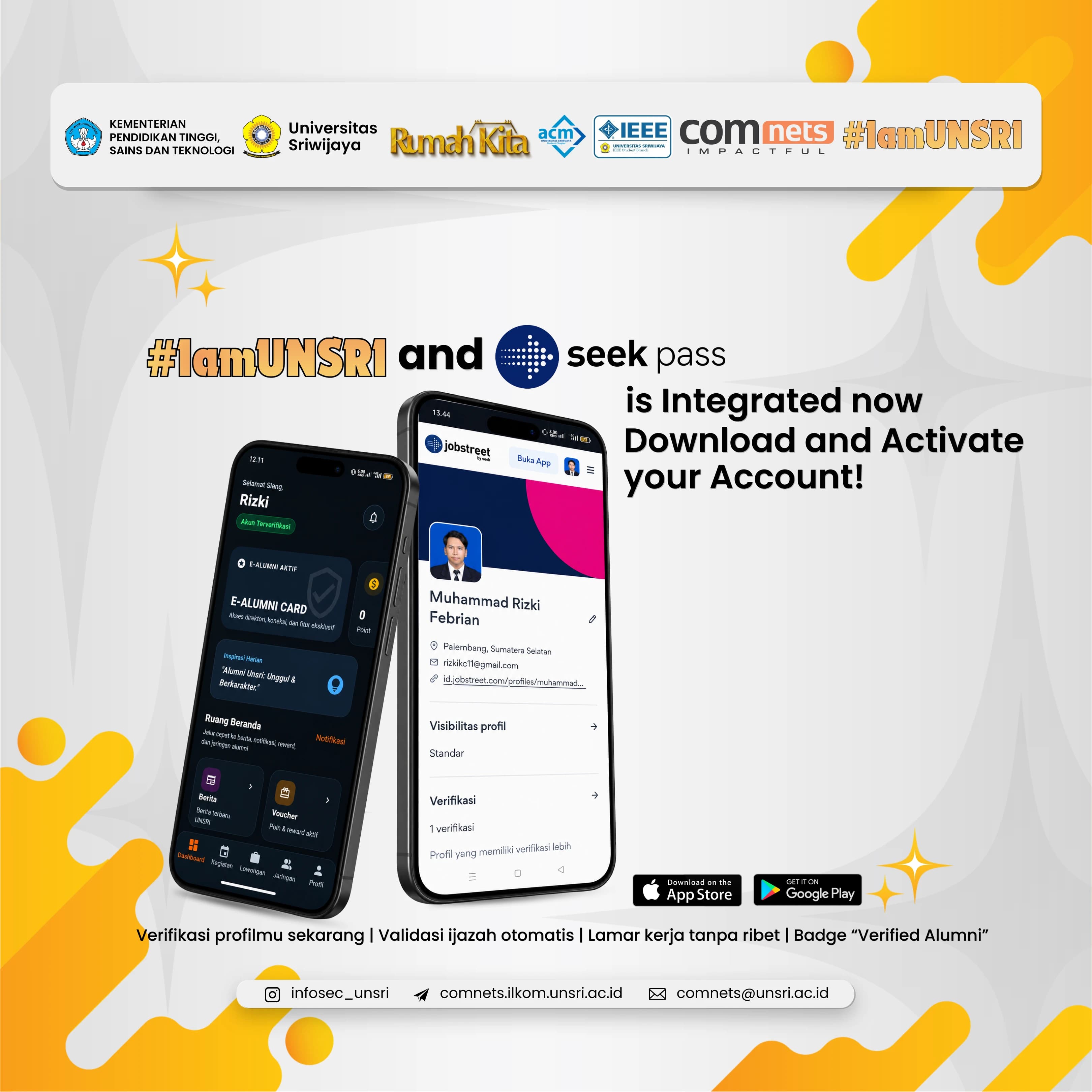 Researchers from the COMNETS Research Group at UNSRI Have Developed Indonesia’s First IAMUNSRI Platform, Integrated with SEEKPASS by JOBSTREET, to Support Top Talent in Achieving a Golden Indonesia