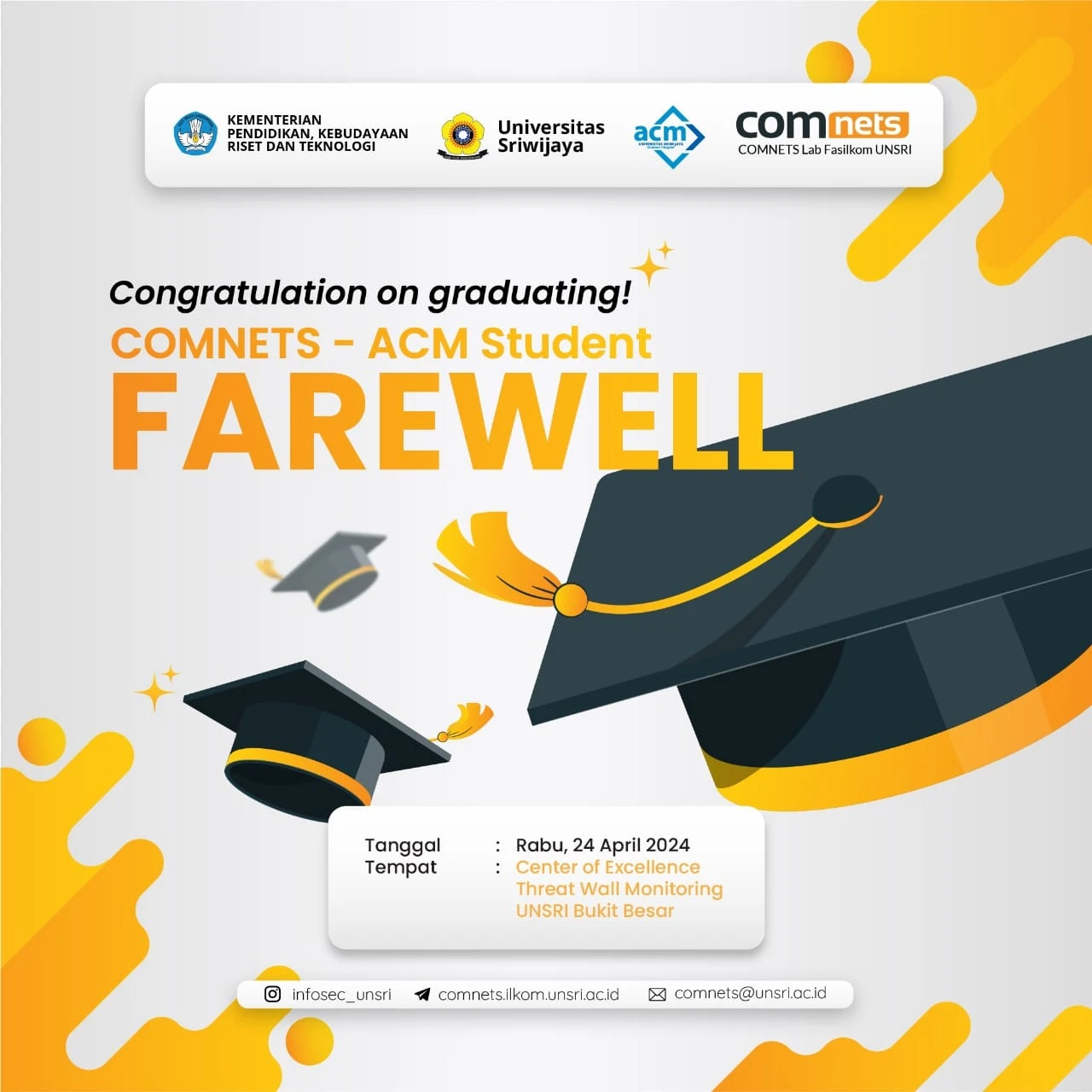 Congratulation on graduating COMNETS - ACM Student Farewell
